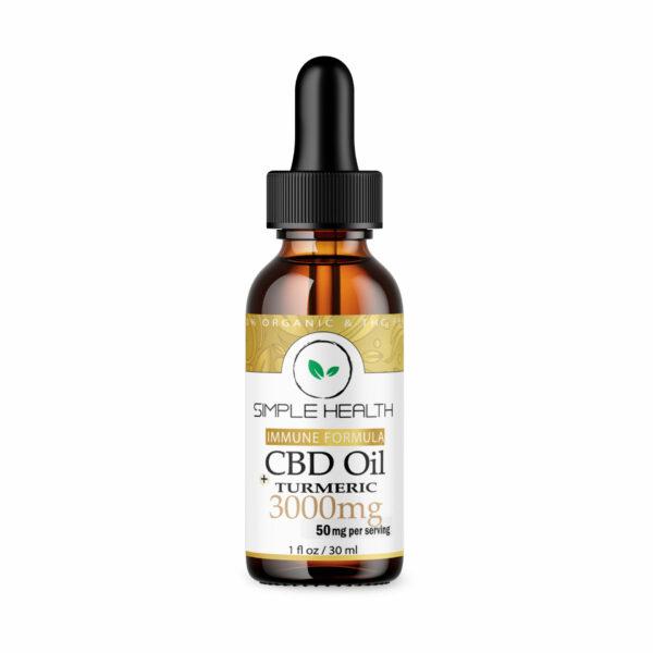 CBD oil with turmeric 10% 30ml Simple Health
