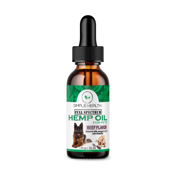 Full Spectrum Hemp oil for Dogs, Cats & Pets, Beef Flavor